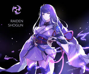 Genshin Impact Raiden Shogun Pose Wallpaper