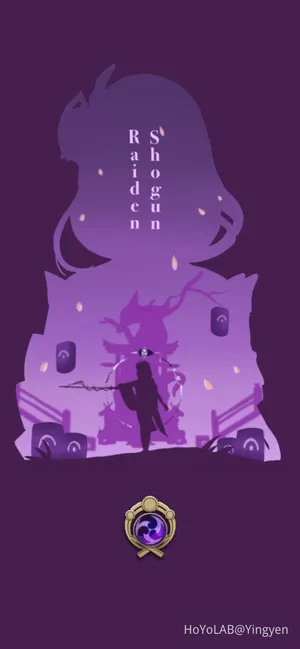 Genshin Impact Raiden Shogun Shadow Image Wallpaper