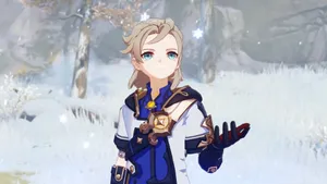 Genshin Impact's Albedo In Action Wallpaper