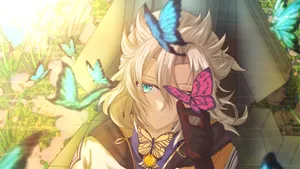 Genshin Impact's Albedo Showcasing Elemental Talents In Captivating Wallpaper Wallpaper