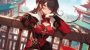 Genshin Impact's Beidou In Action At Sea Wallpaper