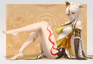 Genshin Impact's Ningguang - The Tianquan Of The Liyue Qixing Wallpaper