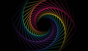 Geometric Art Black Hole Wallpaper