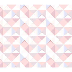 Geometric Pinkand White Pattern Wallpaper