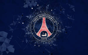 Geometric Psg Blue Logo Art Wallpaper