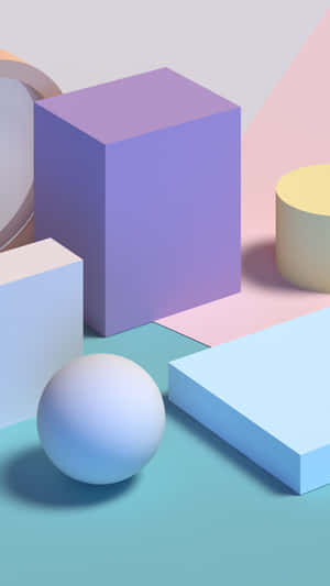 Geometric_ Shapes_ Pastel_ Aesthetic Wallpaper