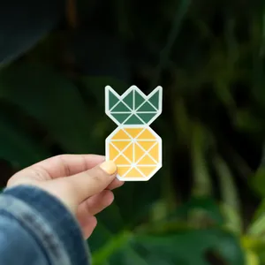 Geometric Styled Pineapple Sticker Wallpaper