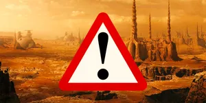 Geonosis Landscape Warning Sign Wallpaper