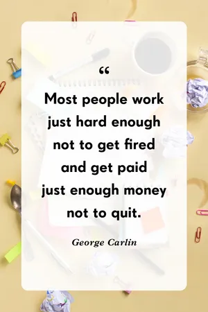 George Carlin Work Quote Wallpaper