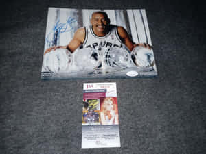 George Gervin Basketball Autographed Poster Wallpaper