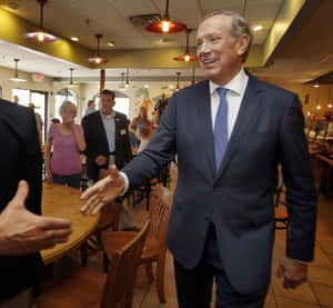 George Pataki Socializing With The People Wallpaper