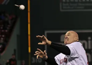 George Steele Catching The Baseball Wallpaper