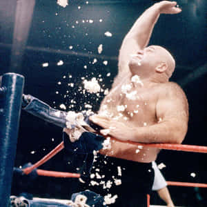 George Steele Throwing Turnbuckle Pad Wallpaper