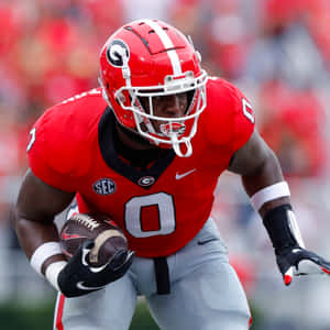 Georgia Football Player In Action Wallpaper