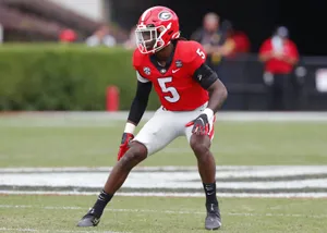 Georgia Football Player Ready Position Wallpaper