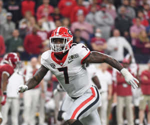 Georgia Linebacker Quay Walker Action Wallpaper