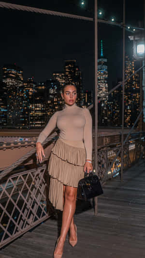 Georgina Rodríguez Nighttime Style Wallpaper