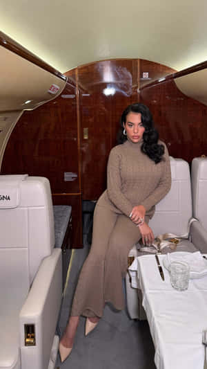 Georgina Rodríguez Private Jet Style Wallpaper