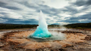 Geothermal Geyser Eruption Wallpaper