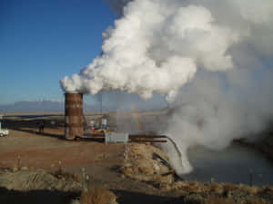 Geothermal_ Plant_ Steam_ Emission Wallpaper