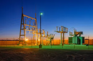 Geothermal Power Substationat Dusk Wallpaper