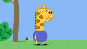 Gerald Giraffe Standing Tall In A Beautiful Savanna Landscape Wallpaper