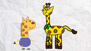 Gerald Giraffeand Friend Cartoon Wallpaper