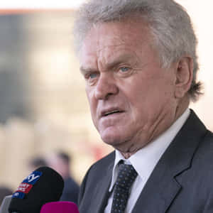 German Former Professional Football Goalkeeper Sepp Maier In A Suit Wallpaper