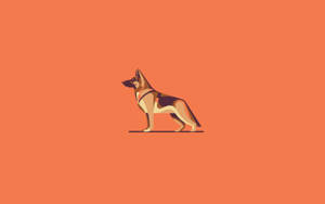 German Shepherd Cartoon Dog Wallpaper