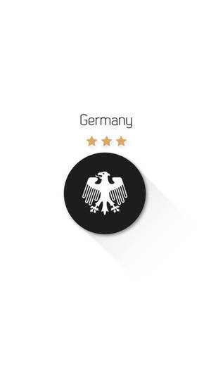 Germany National Football Team Logo In Black Wallpaper