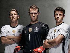 Germany National Football Team Players Against Grey Gradient Wallpaper