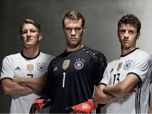 Germany National Football Team Players Against Grey Gradient Wallpaper