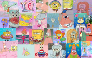 Get A Fun, Spongebob Aesthetic Desktop Wallpaper To Brighten Up Your Work Day! Wallpaper