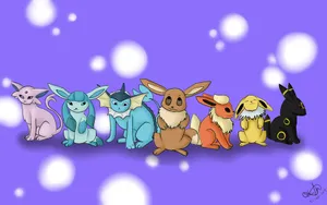 'get All Eevee Evolutions In Human Form Wallpaper