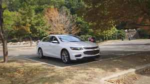 Get Behind The Wheel Of A Chevy Malibu And Enjoy A Powerful Drive. Wallpaper