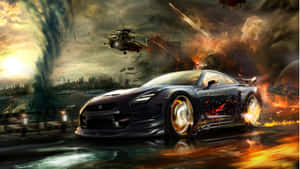 Get Behind The Wheel Of A Cool Nissan Skyline. Wallpaper