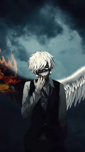 Get Closer To Your Love Ones With Kaneki Phone Wallpaper
