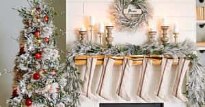 Get Cozy This Holiday Season With A Warm Farmhouse Christmas Wallpaper