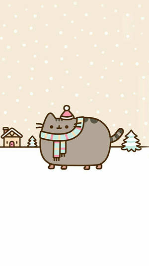 Get Cozy With Pusheen This Winter! Wallpaper