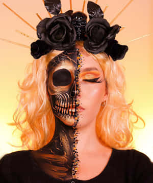 Get Creative This Halloween With Creative And Creative Makeup Looks. Wallpaper