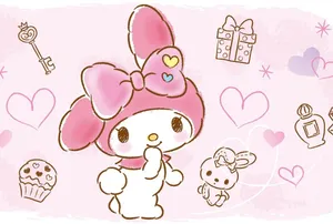 Get Cute With My Melody Desktop Wallpaper