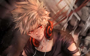 Get Energized With The Bakugou Aesthetic Desktop Wallpaper Wallpaper