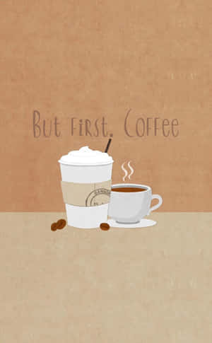 Get Energized With This Cute Cup Of Coffee! Wallpaper