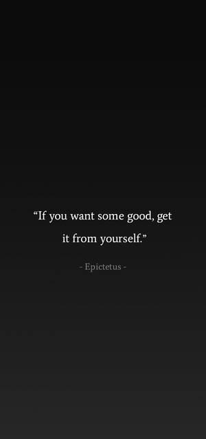 Get Good From Yourself Stoicism Wallpaper