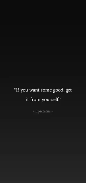 Get Good From Yourself Stoicism Wallpaper