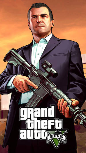 • Get In The Driver's Seat And Play Grand Theft Auto 5 On Your Iphone Wallpaper