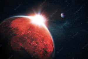 Get Lost In The Calming Red Space Wallpaper