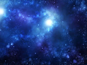Get Lost In The Cool Blue Galaxy Wallpaper