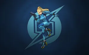 Get Ready For A Battle With Zero Suit Samus Wallpaper