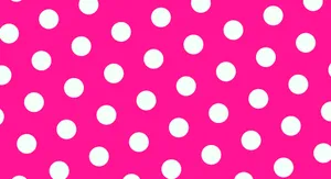 Get Ready For The Adventures Of Your Dreams With This Fun And Bubbly Pink And White Polka Dot Pattern! Wallpaper